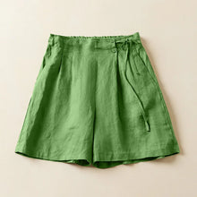 Load image into Gallery viewer, Linen Cotton Shorts Beach Boho Shorts
