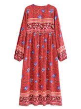 Load image into Gallery viewer, Lace-up Tassel,Bohemian Dress,Boho Dress Robe
