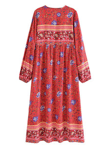 Lace-up Tassel,Bohemian Dress,Boho Dress Robe