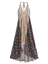 Load image into Gallery viewer, Wild Floral ,Open Back,Strapless Boho Dress
