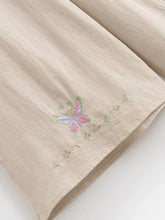 Load image into Gallery viewer, Floral Butterfly Embroidery ,Bohemian Wide Leg Pants ,Boho Trousers
