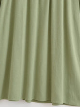 Load image into Gallery viewer, Linen Cotton,Wild Floral Embroidery , Lace-up Tassel Maxi Boho Dress
