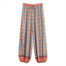 Load image into Gallery viewer, Green Floral Print ,Baggy Pants , Yoga Bloomers
