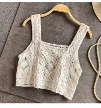 Load image into Gallery viewer, Hollow Out Tank Tops Bohemian Vest Vintage Boho Embroidery Camis
