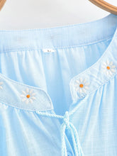 Load image into Gallery viewer, Floral Embroidery, Linen Cotton  Shirts ,Boho Blusas

