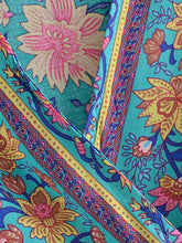 Load image into Gallery viewer, Green Wild Floral-Wrap Boho Mini Dress
