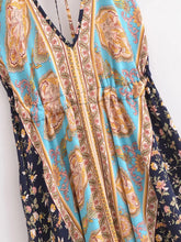 Load image into Gallery viewer, Wild Floral ,Open Back,Strapless Boho Dress
