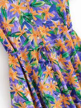 Load image into Gallery viewer, Wild Floral Print,Bohemian Mini Dress ,Beach Boho Dress
