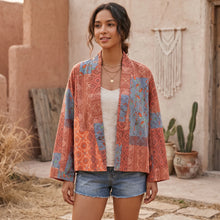 Load image into Gallery viewer, Floral Linen Cotton Autumn Daily Street Outerwear
