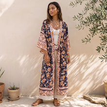 Load image into Gallery viewer, Vintage Ethnic Printed Bohemian Kimono Cardigan Cover-Up
