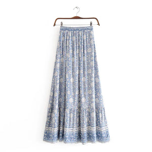 Floral Print, Beach Bohemian Skirt,Boho Skirt