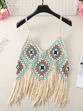 Load image into Gallery viewer, Hollow Out Floral EmbroideryBohemian Knitted  Boho Camis
