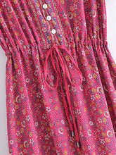 Load image into Gallery viewer, Floral Print Bat Sleeve Beach Bohemian Maxi Dresses Robe
