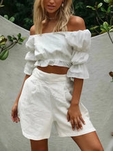 Load image into Gallery viewer, Solid Linen Cotton Shorts,Boho Shorts
