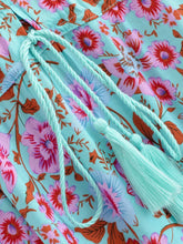Load image into Gallery viewer, Ethnic Floral Long Sleeve Tassel Rayon Beach Bohemian maxi Dress
