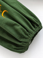 Load image into Gallery viewer, Sun Moon Embroidery ,Linen Cotton Baggy Pants ,Loose Yoga Trousers
