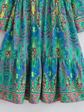 Load image into Gallery viewer, Wild Floral Print,Bohemian Mini Dresses ,Holiday Boho Dress
