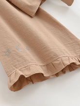 Load image into Gallery viewer, Star Moon Embroidery Short Bohemian Kimono Ruffles Flare Sleeves
