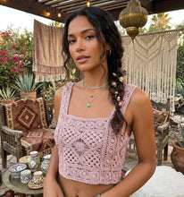 Load image into Gallery viewer, Hollow Out Tank Tops Bohemian Vest Vintage Boho Embroidery Camis
