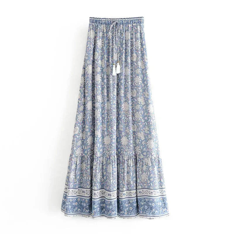 Floral Print, Beach Bohemian Skirt,Boho Skirt