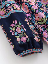 Load image into Gallery viewer, Peacock Green Floral ,Beach Bohemian Maxi Dress,Holiday Boho Dress
