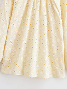Daisy Floral Embroidery, Linen Cotton Shirts ,Boho Blusas