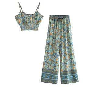 Two Piece Outfits, Tops and Pants ,Boho Sets