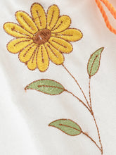 Load image into Gallery viewer, Sun and Floral Embroidery Linen Cotton Shirts  Boho Blusas

