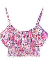 Load image into Gallery viewer, Pink Floral Print Suits,Boho Sets Outfits
