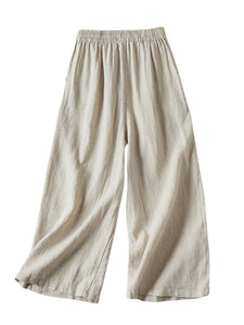 Solid  Linen Cotton ,Bohemian Pants