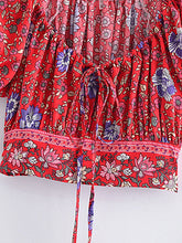 Load image into Gallery viewer, Floral Print ,Beach Sleeveless Crop Tops, Bohemian Ruffles Camis
