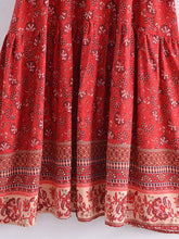 Load image into Gallery viewer, Elegant Lace-up Tassel Wild Floral Print Beach Bohemian Maxi Dress
