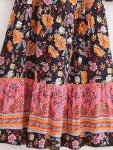 Load image into Gallery viewer, Floral Print ,Breasted Bohemian Maxi Dress, Boho Dress Robe
