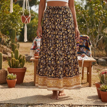Load image into Gallery viewer, Floral Printed ,Beach Bohemian Skirt ,Boho Maxi Skirts
