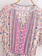 Load image into Gallery viewer, Green Floral Print ,Bohemian Maxi Dresses,Boho Dress

