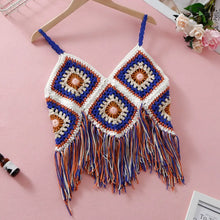 Load image into Gallery viewer, Hollow Out Floral EmbroideryBohemian Knitted  Boho Camis
