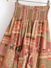 Load image into Gallery viewer, Bohemian High Low Maxi Skirt  Smocked Elastic Beach Vacation Skirts
