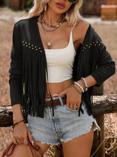 Load image into Gallery viewer, Hollow Out, Open Stitch ,Fringe Jacket Cowgirl
