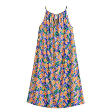 Load image into Gallery viewer, Floral Print, Backless Sexy Maxi Dress,Boho Dress with Pockets
