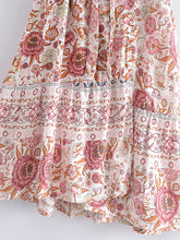 Load image into Gallery viewer, Green Wild Floral-Wrap Boho Mini Dress
