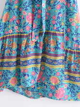 Load image into Gallery viewer, Green Wild Floral-Wrap Boho Mini Dress

