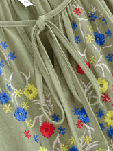 Load image into Gallery viewer, Floral Embroidery, Linen Cotton Blouse, Boho Shirts
