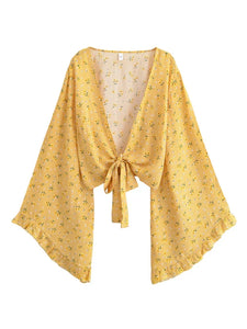 Beach Summer Kimono , Vacation Bohemian ,Bikini Boho Cover-ups