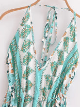Load image into Gallery viewer, Wild Floral ,Open Back,Strapless Boho Dress
