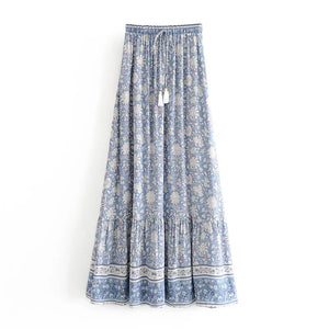 Floral Print, Beach Bohemian Skirt,Boho Skirt