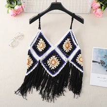 Load image into Gallery viewer, Hollow Out Floral EmbroideryBohemian Knitted  Boho Camis
