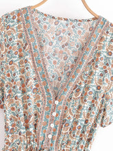 Load image into Gallery viewer, Floral Print Bat Sleeve Beach Bohemian Maxi Dresses Robe
