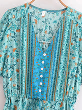 Load image into Gallery viewer, Green Floral Print ,Bohemian Maxi Dresses,Boho Dress
