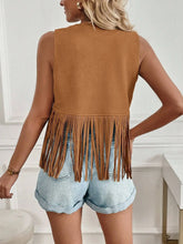 Load image into Gallery viewer, Sleeveless Fringe Jacket ,Cowgirl Tassel Vest ,Faux Suede Tassel Waistcoat

