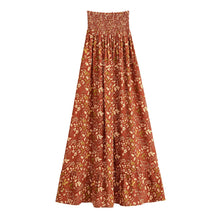 Load image into Gallery viewer, Floral High Low Maxi Skirt Ruffle  A-Line Skirt  Ethnic Print Skirt
